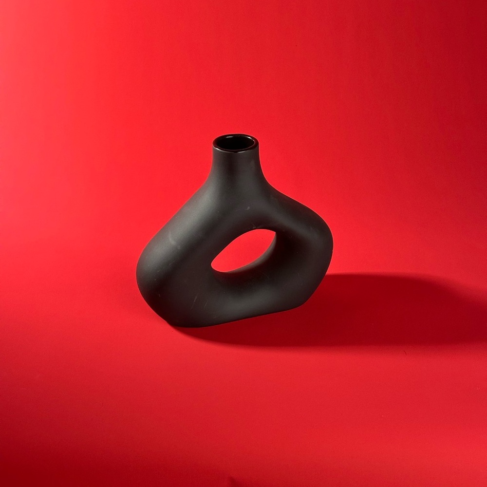 Modern Black Abstract Vase